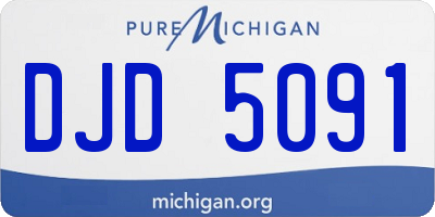 MI license plate DJD5091