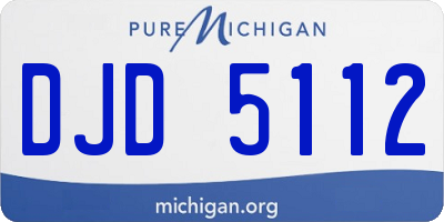 MI license plate DJD5112