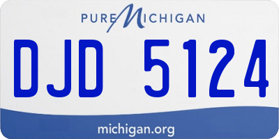 MI license plate DJD5124