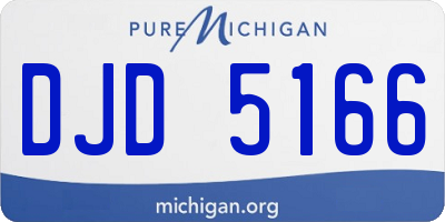 MI license plate DJD5166