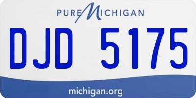 MI license plate DJD5175