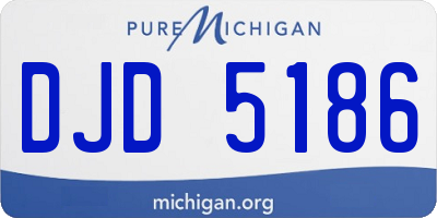 MI license plate DJD5186