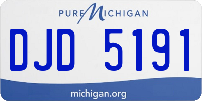 MI license plate DJD5191