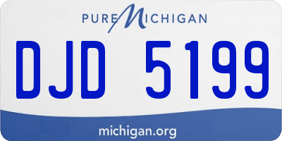 MI license plate DJD5199