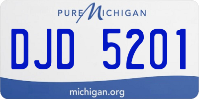 MI license plate DJD5201
