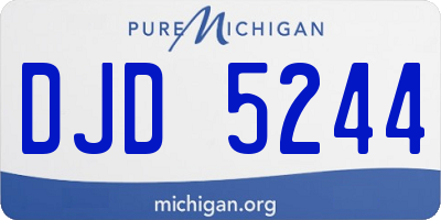 MI license plate DJD5244