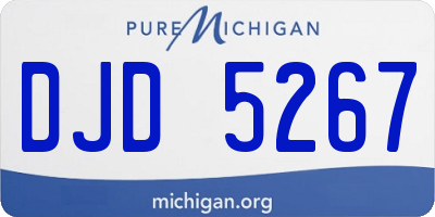 MI license plate DJD5267