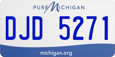 MI license plate DJD5271