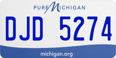 MI license plate DJD5274