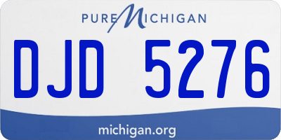 MI license plate DJD5276