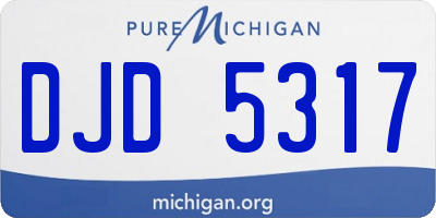 MI license plate DJD5317