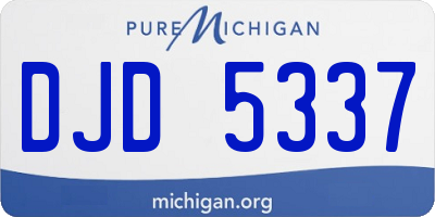 MI license plate DJD5337