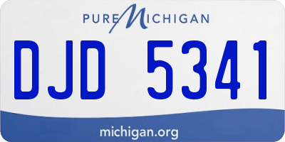 MI license plate DJD5341