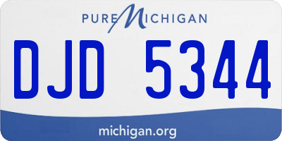 MI license plate DJD5344