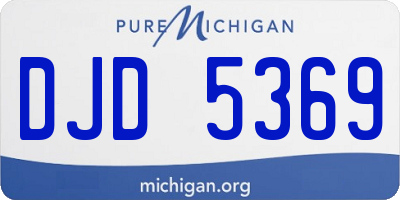 MI license plate DJD5369