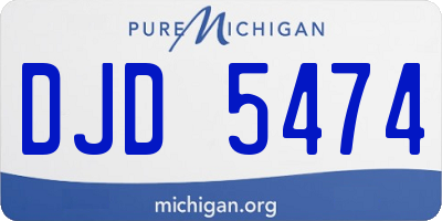 MI license plate DJD5474