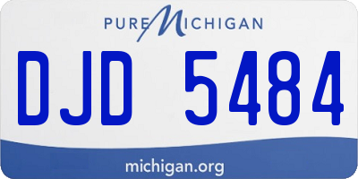 MI license plate DJD5484