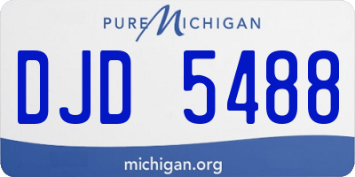 MI license plate DJD5488