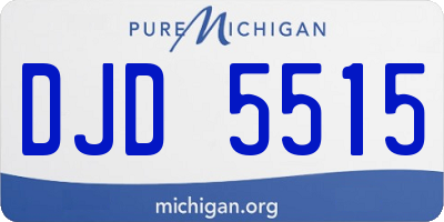 MI license plate DJD5515