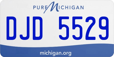 MI license plate DJD5529