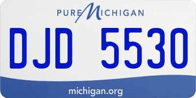 MI license plate DJD5530