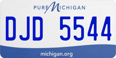 MI license plate DJD5544