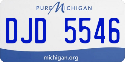 MI license plate DJD5546