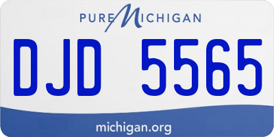 MI license plate DJD5565