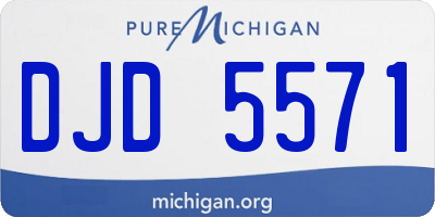 MI license plate DJD5571