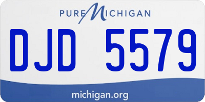 MI license plate DJD5579