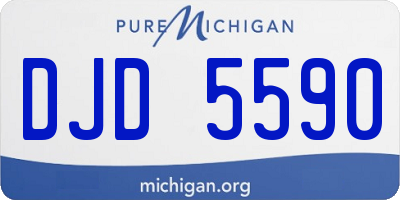 MI license plate DJD5590