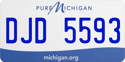MI license plate DJD5593