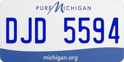 MI license plate DJD5594