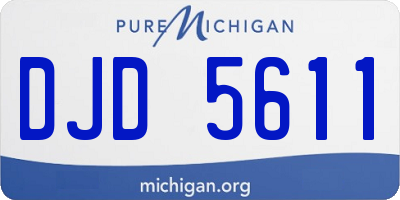 MI license plate DJD5611