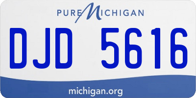 MI license plate DJD5616