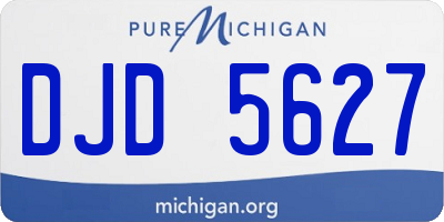 MI license plate DJD5627