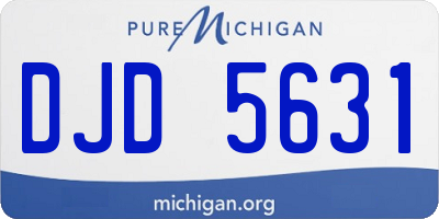 MI license plate DJD5631