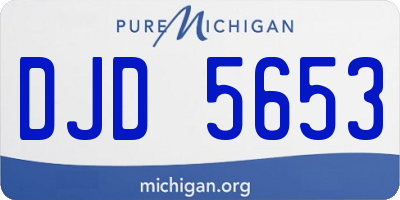 MI license plate DJD5653