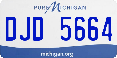 MI license plate DJD5664