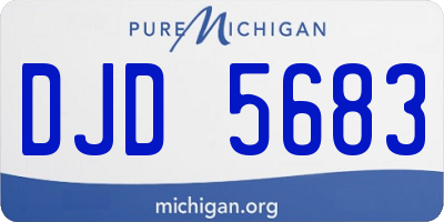 MI license plate DJD5683