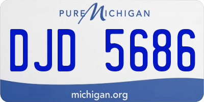 MI license plate DJD5686