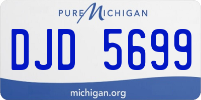 MI license plate DJD5699