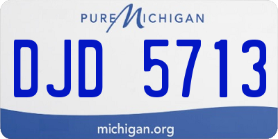 MI license plate DJD5713