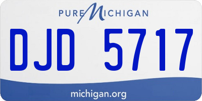 MI license plate DJD5717