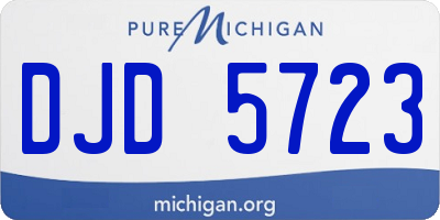 MI license plate DJD5723