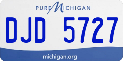 MI license plate DJD5727