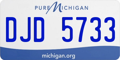 MI license plate DJD5733