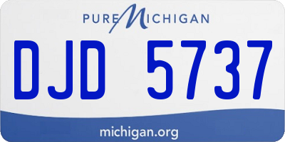 MI license plate DJD5737