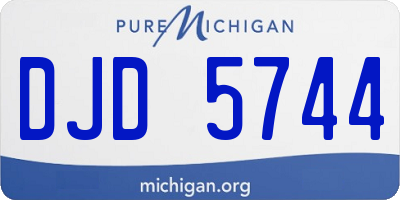 MI license plate DJD5744