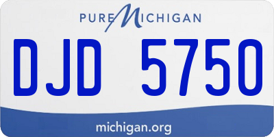 MI license plate DJD5750